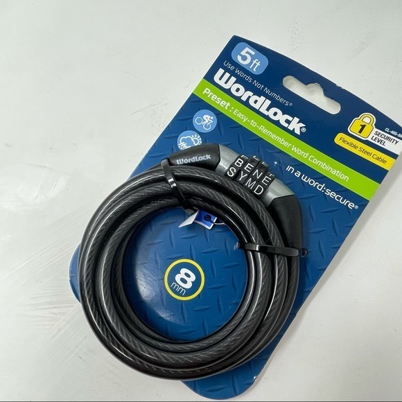 NWT! Wordlock 5FT Flexible Steel Cable Bike Lock! - Picture 4 of 4